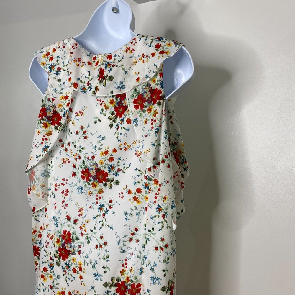 PARKER RUFFLE COLD SHOULDER  DRESS - - Picture 7 of 10